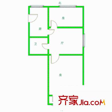 姑香新苑戶型圖戶型圖 2室2廳1衛(wèi)1廚