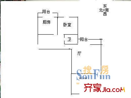 娛苑新村戶型圖 戶型圖 2室1廳1衛(wèi)1廚