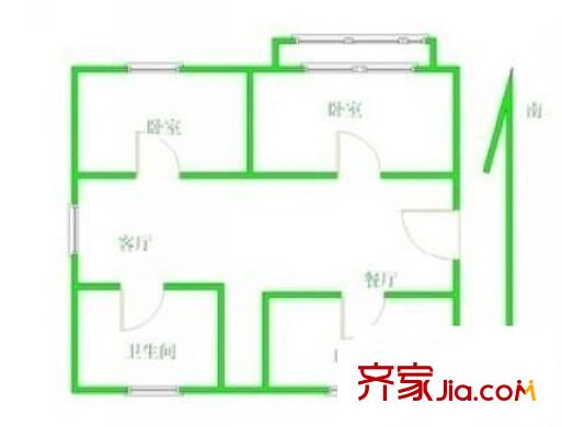 嘉寶廣場(chǎng)戶(hù)型圖戶(hù)型圖 2室2廳1衛(wèi)1廚