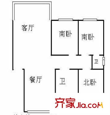 龍港二村戶型圖戶型圖 3室2廳2衛(wèi)1廚