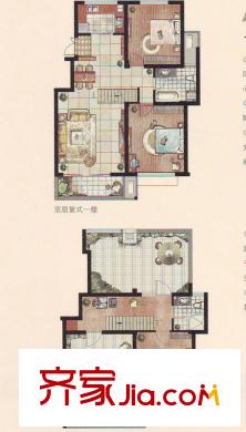 中惠晨曦馨苑三期戶型圖12、13#電梯洋房H-3戶型 3室2廳2衛(wèi)1廚