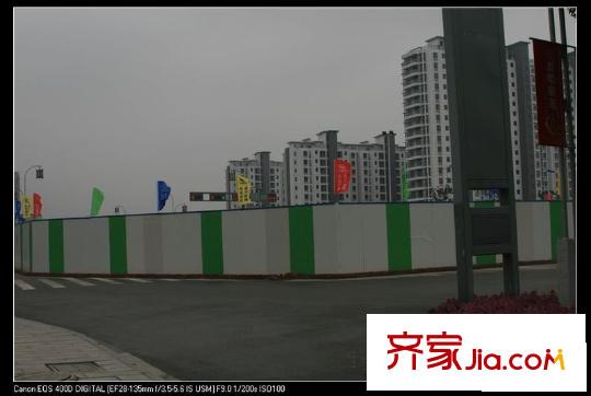 中惠晨曦馨苑二期配套圖項目往西200米在建輕軌2010.3.10