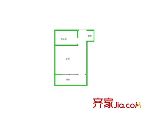 嘉寶廣場(chǎng)戶(hù)型圖戶(hù)型圖 1室1廳1衛(wèi)1廚