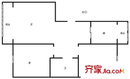 花南家園戶型圖戶型圖 2室1廳1衛(wèi)1廚