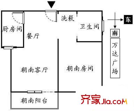 花南家園戶型圖 戶型圖 1室1廳1衛(wèi)1廚