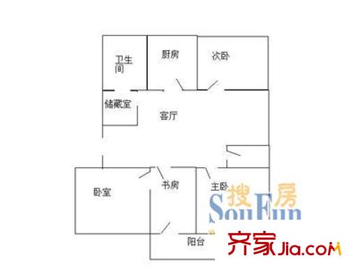 龍港二村戶型圖戶型圖 4室1廳1衛(wèi)1廚
