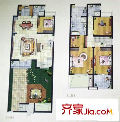 中惠晨曦馨苑二期戶型圖10號樓F戶型 4室2廳3衛(wèi)1廚