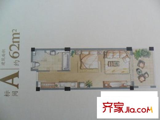 凱悅大廈公寓戶型圖戶型圖 1室1廳1衛(wèi)1廚