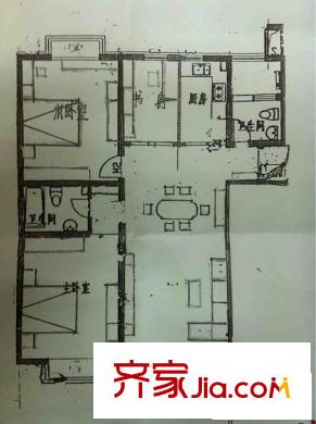 東城明月戶型圖戶型圖 3室2廳2衛(wèi)1廚