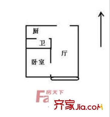 東城明月戶型圖1室1廳1廚1衛(wèi) 1室1廳1衛(wèi)1廚