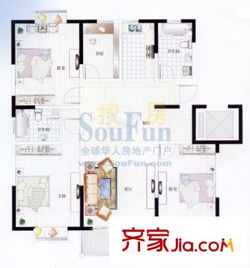 東城明月戶型圖戶型圖 3室2廳2衛(wèi)
