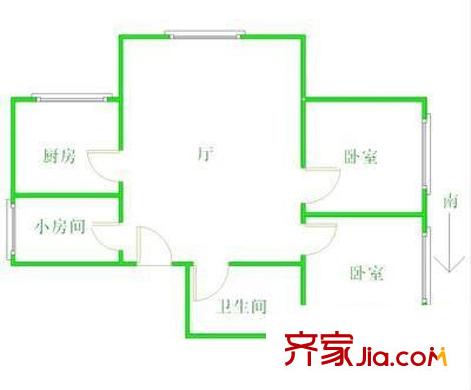 先奇園戶型圖戶型圖 3室1廳1衛(wèi)1廚
