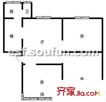 先奇園戶型圖戶型圖 3室2廳1衛(wèi)1廚