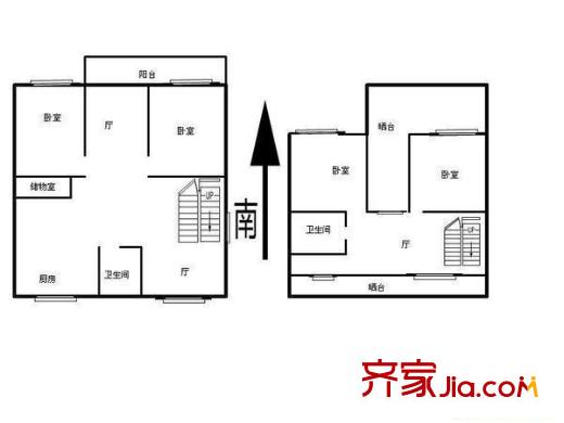 山湖花園戶型圖戶型圖 4室3廳2衛(wèi)1廚
