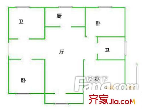 金益新村戶型圖戶型圖 3室1廳2衛(wèi)1廚