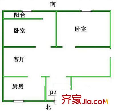 夏家橋118號戶型圖戶型圖 3室1廳1衛(wèi)1廚
