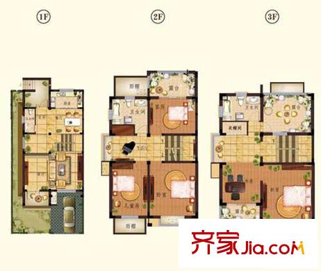 華美福邸戶型圖2#E1戶型 5室2廳3衛(wèi)1廚