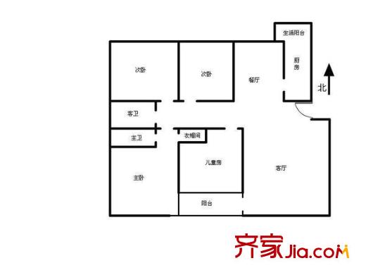 東城郡 4室 戶型圖