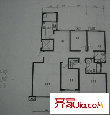 東城郡戶型圖戶型圖 4室2廳2衛(wèi)1廚