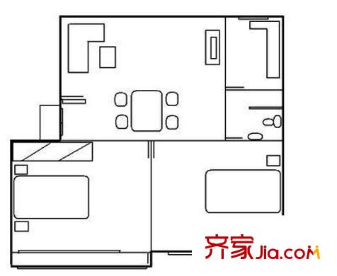 石湖金鉆 2室 戶型圖