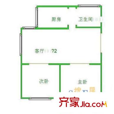 夏家橋118號戶型圖戶型圖 2室1廳1衛(wèi)1廚
