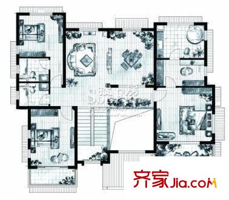 錦和加州戶型圖戶型圖 3室2廳3衛(wèi)1廚