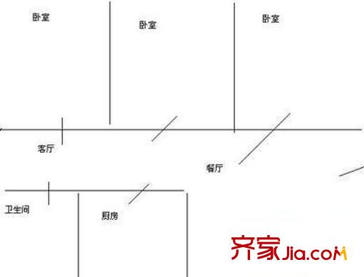 錦和加州戶型圖戶型圖 3室2廳1衛(wèi)1廚