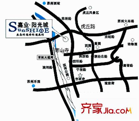 嘉業(yè)陽光城交通圖