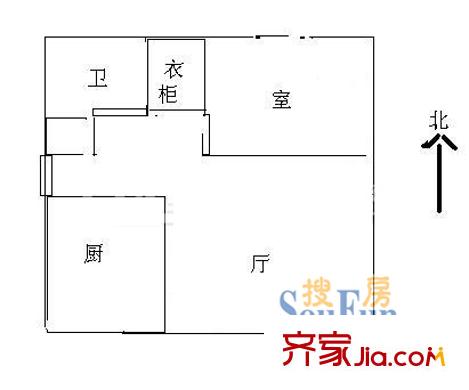 錦麗苑戶型圖戶型圖 1室1廳1衛(wèi)1廚