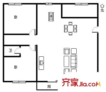 蘇都花園戶型圖戶型圖 2室2廳1衛(wèi)1廚