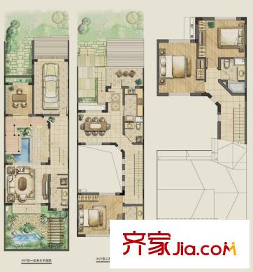 天倫隨園聯(lián)排別墅D1戶型 4室2廳4衛(wèi)1廚