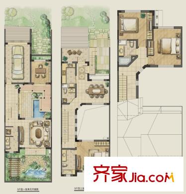 天倫隨園聯(lián)排別墅D戶型 4室2廳4衛(wèi)1廚