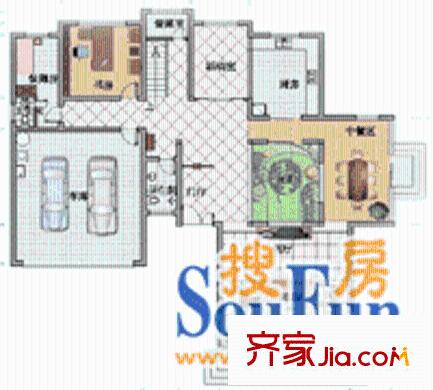 天倫隨園戶型圖6室2廳2衛(wèi)1廚