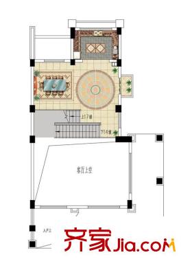 銀河灣花園別墅C戶型東邊套夾層 4室2廳4衛(wèi)1廚