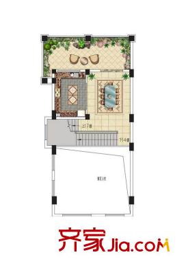 銀河灣花園別墅D戶型夾層 4室2廳4衛(wèi)1廚