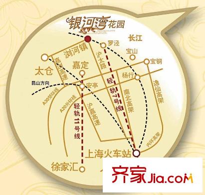銀河灣花園別墅交通圖