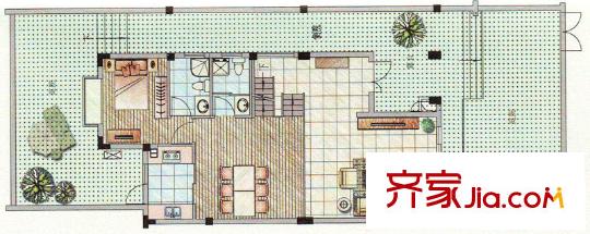 太湖純水岸別墅戶型圖C2a戶型一層 4室3廳4衛(wèi)