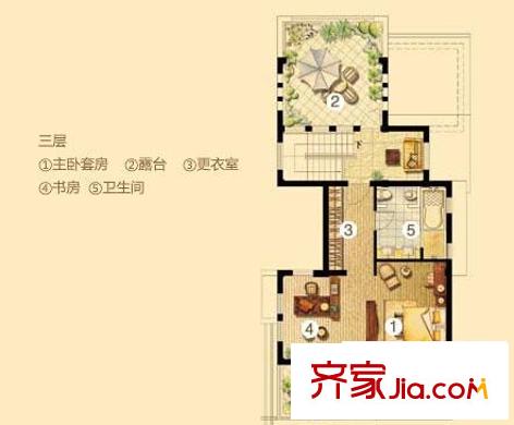 三江尊園戶型圖A-3F 6室4廳4衛(wèi)1廚