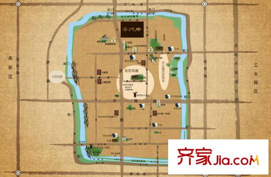 華潤平門府交通圖區(qū)位圖