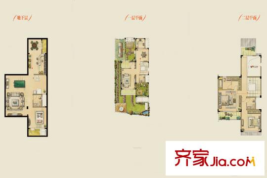華潤平門府戶型圖A戶型293平方米 4室3廳4衛(wèi)1廚