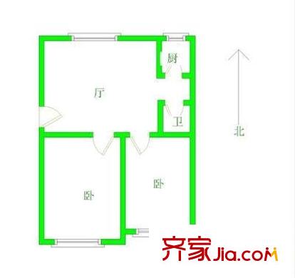 梅林苑戶型圖戶型圖 2室1廳1衛(wèi)1廚