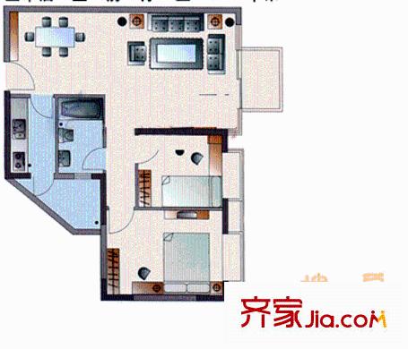 梅林苑戶型圖戶型圖 2室2廳1衛(wèi)1廚