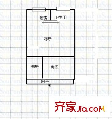 田林苑 1室 戶型圖
