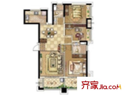 昆山 卡米小城 戶型圖 2室2廳1衛(wèi)