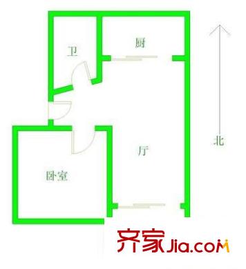 梅林新村 1室 戶型圖