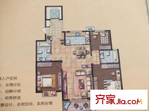 善景園  戶型圖 3室2廳1衛(wèi)