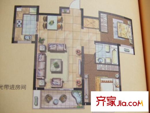 善景園  戶型圖 2室2廳1衛(wèi)
