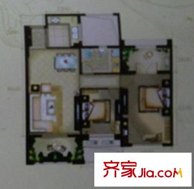 善景園  戶型圖 2室1廳1衛(wèi)