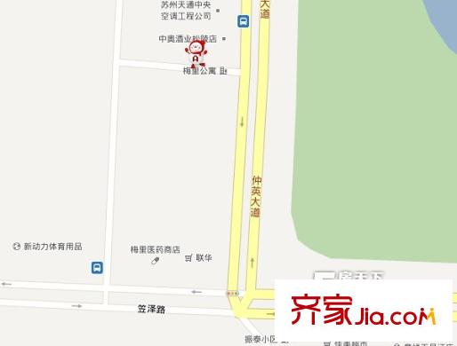 梅里公寓交通圖