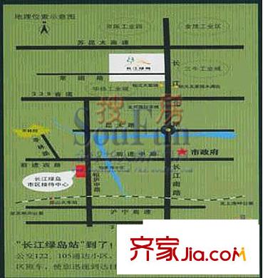 長(zhǎng)江綠島交通圖